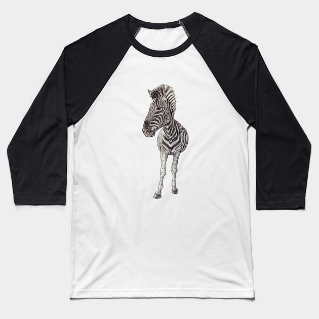 ZEBRA Baseball T-Shirt by PaddlesworthDraws